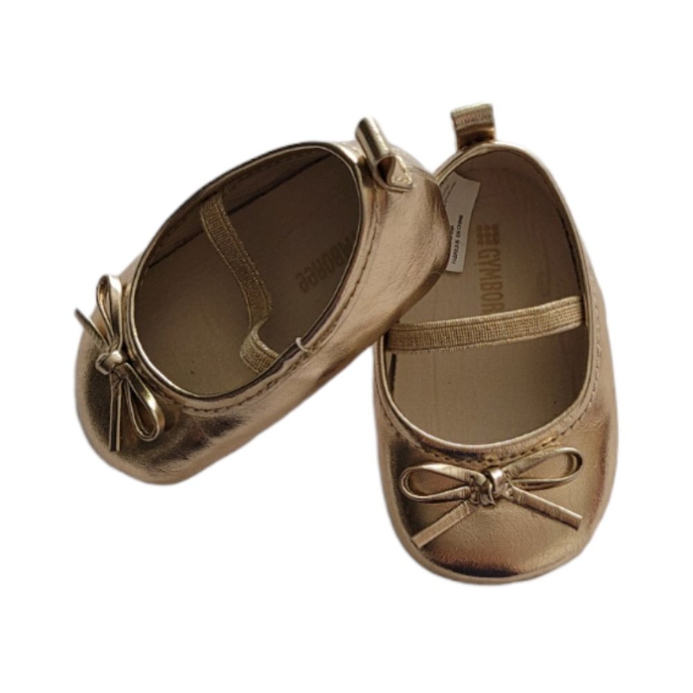 Gymboree baby girl gold color shoes 3-6 months